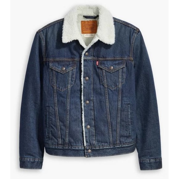 Levi's Other - Levi's Sherpa Trucker Jacket Blue Denim